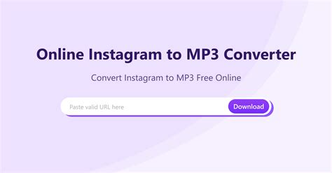 instagram converter mp3|Instagram to MP3 Converter Download Instagram Audio for Free